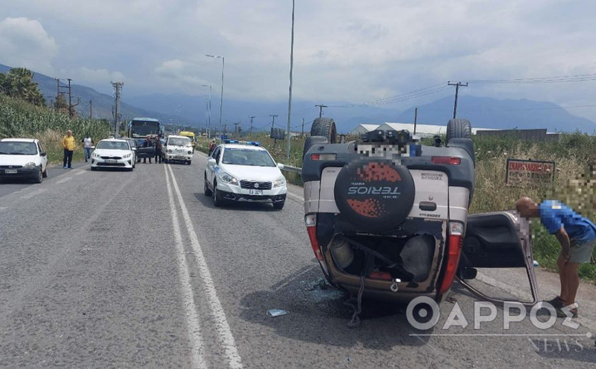 Σοβαρό τροχαίο στη Μεσσηνία – Αναποδογύρισε το ένα όχημα