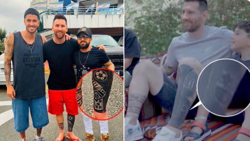 Λιονέλ Μέσι: «Χτύπησε» τατουάζ το σήμα της Μπαρτσελόνα στο αριστερό του πόδι