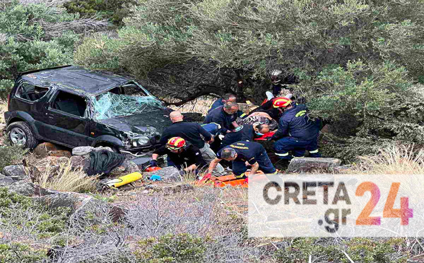 Γυναίκα στην Κρήτη έπεσε σε γκρεμό 50 μέτρων με ΙΧ &#8211; Σώθηκε από θαύμα