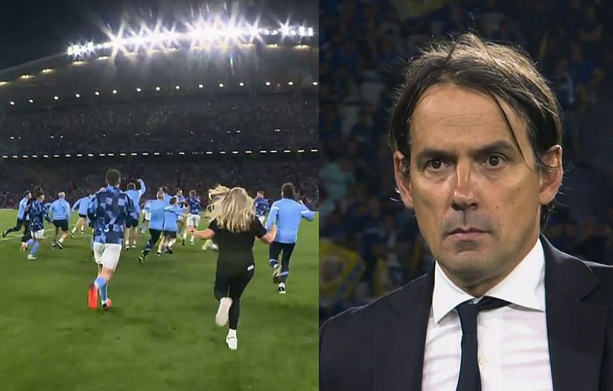 Μάντσεστερ Σίτι – Ίντερ 1-0: Το ξέσπασμα χαράς των Άγγλων με τη λήξη του τελικού και ο αποσβολωμένος Ιντζάγκι