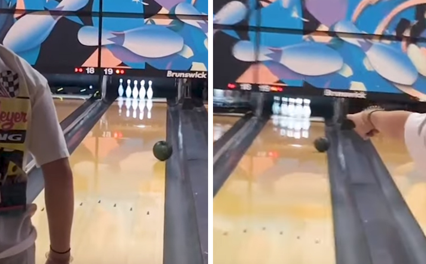 Αν έχεις τύχη&#8230; παίξε μπόουλινγκ με κλειστά μάτια