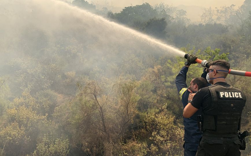 Φωτιά στη Ρόδο: Συνεχίζονται οι προσπάθειες κατάσβεσης &#8211; Συνεχείς οι αναζωπυρώσεις