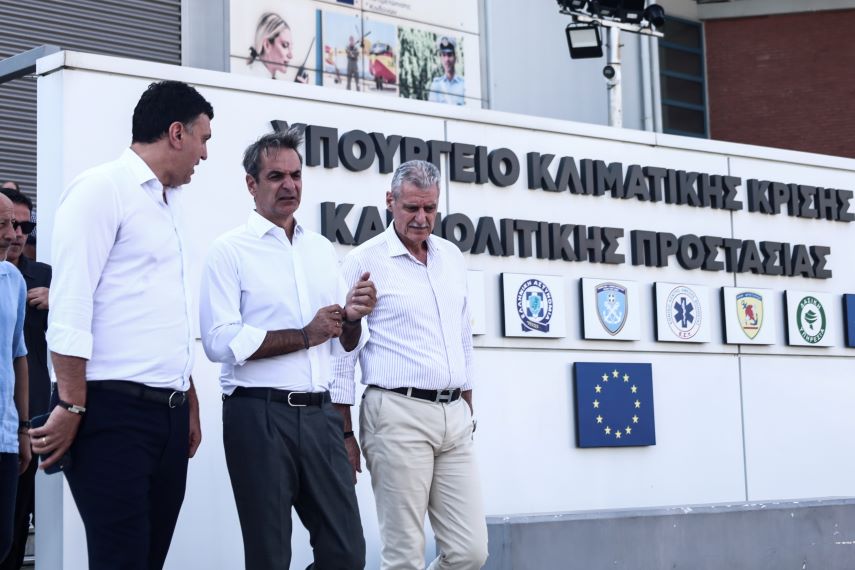 Στο Συντονιστικό Κέντρο Επιχειρήσεων θα μεταβεί στις 11:30 ο Μητσοτάκης