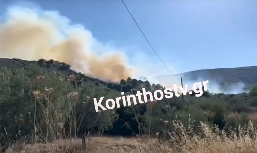 Φωτιά τώρα στην Κορινθία στην περιοχή Μαψός &#8211; Επιχειρούν και εναέρια μέσα