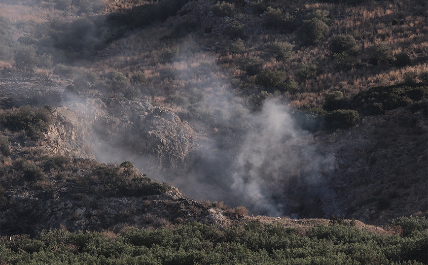 Τα καμένα από τη φωτιά στη Μαγνησία σε μια εικόνα από δορυφόρο