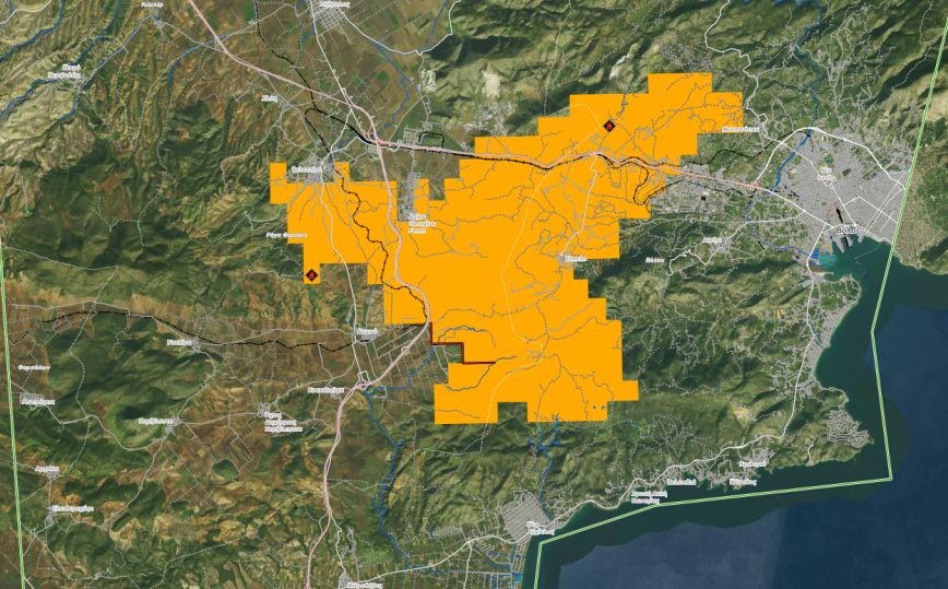 Ενεργοποιήθηκε η Υπηρεσία Copernicus για τη φωτιά στη Μαγνησία