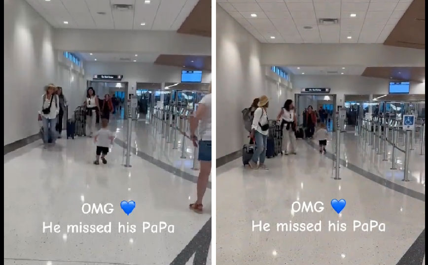 Το βίντεο που λιώνει το ίντερνετ &#8211; Πιτσιρικάς που άρχισε να μιλάει πριν λίγο καιρό βλέπει ξανά τον παππού του στο αεροδρόμιο