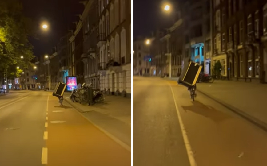 Ένας ομολογουμένως ευφάνταστος τρόπος να μεταφέρεις έναν καναπέ