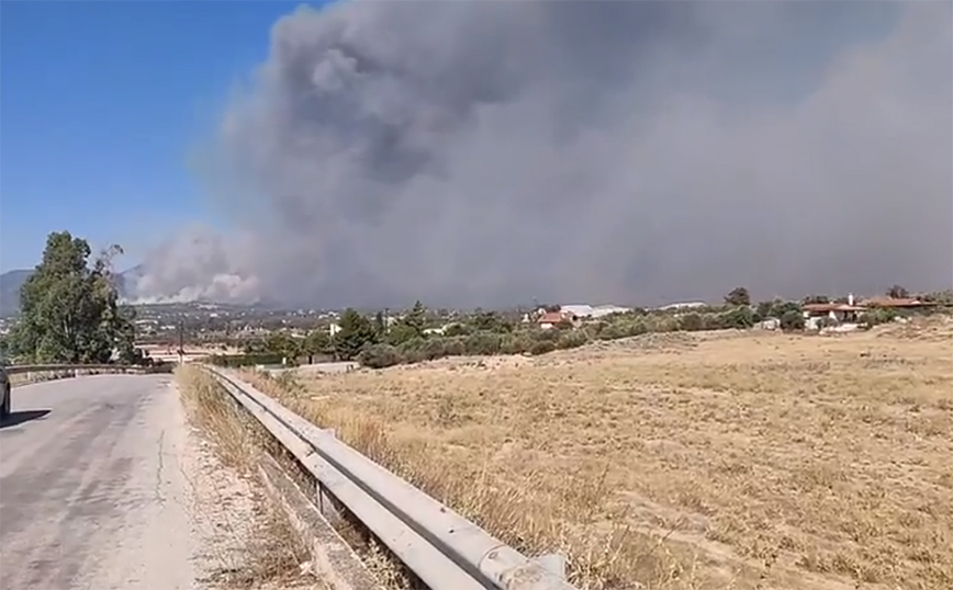 Εκτός ελέγχου η φωτιά στο Λουτράκι: Κάηκαν σπίτια &#8211; Εκκενώθηκαν γηροκομείο και παιδικές κατασκηνώσεις