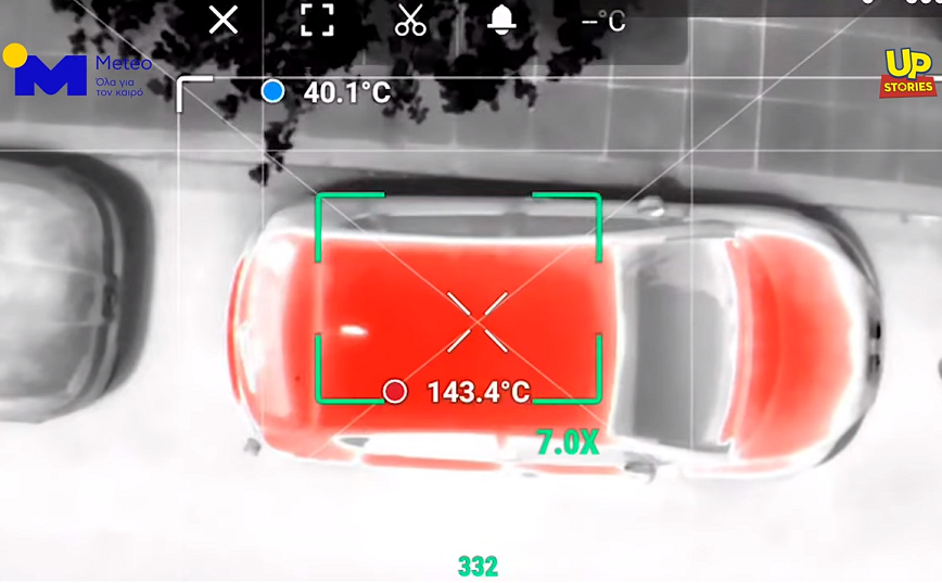 Πείραμα στον καύσωνα: 179,6 η θερμοκρασία εξωτερικά σε αυτοκίνητο που είναι 15 λεπτά στον ήλιο &#8211; 50 βαθμοί εσωτερικά