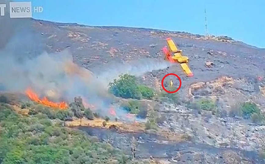 Το καναντέρ έχασε ένα πλωτήρα χτυπώντας σε δέντρο – Επιχειρούσε σε χαμηλό ύψος