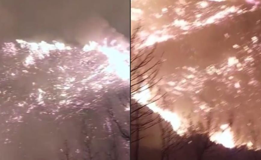 Φωτιά στη Ρόδο: Τρομακτικές εικόνες από το πύρινο μέτωπο