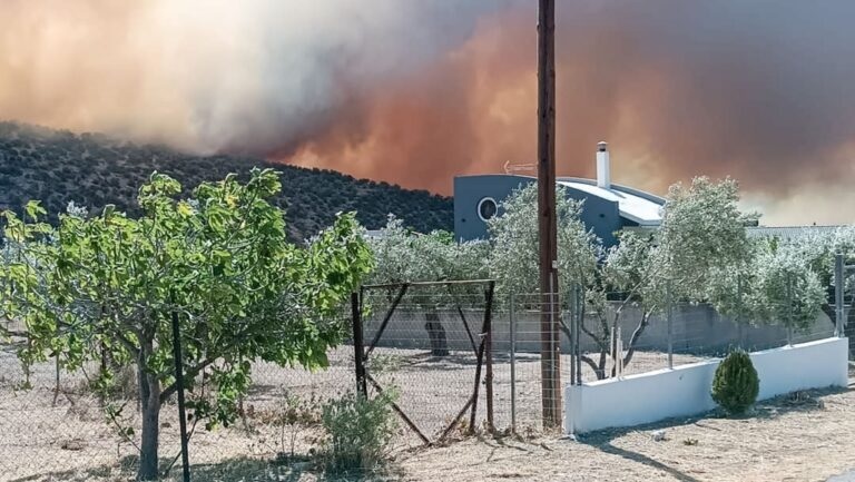 Φωτιά στη Βοιωτία: Εκκενώθηκαν 4 χωριά στο Δίστομο