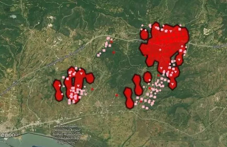 Φωτιά στην Αλεξανδρούπολη: Ενεργοποιήθηκε η υπηρεσία Copernicus