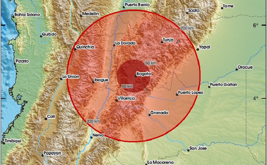 Ισχυρός σεισμός στην Κολομβία