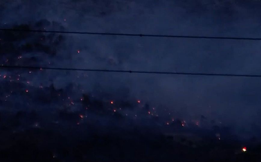 Ολονύχτια μάχη με τις φλόγες στον Ασπρόπυργο &#8211; Καλύτερη εικόνα με το πρώτο φως της μέρας