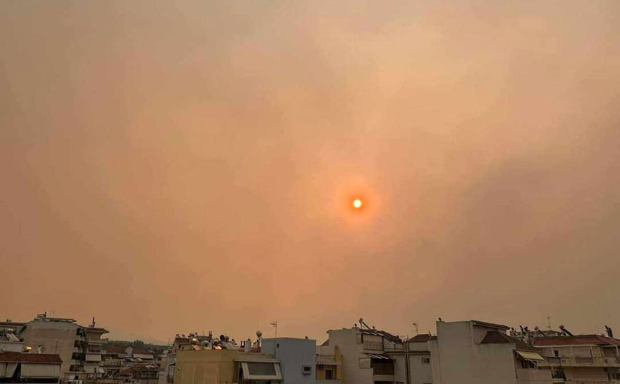 Θολός ο ορίζοντας σε Αχαΐα και Αιτωλοακαρνανία από τη φωτιά στη Βοιωτία – «Χάθηκε» η Παλιοβούνα