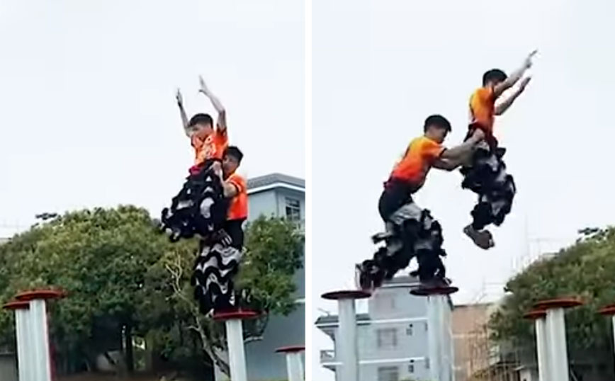 Ένας παραδοσιακός κινέζικος χορός αυξημένης δυσκολίας