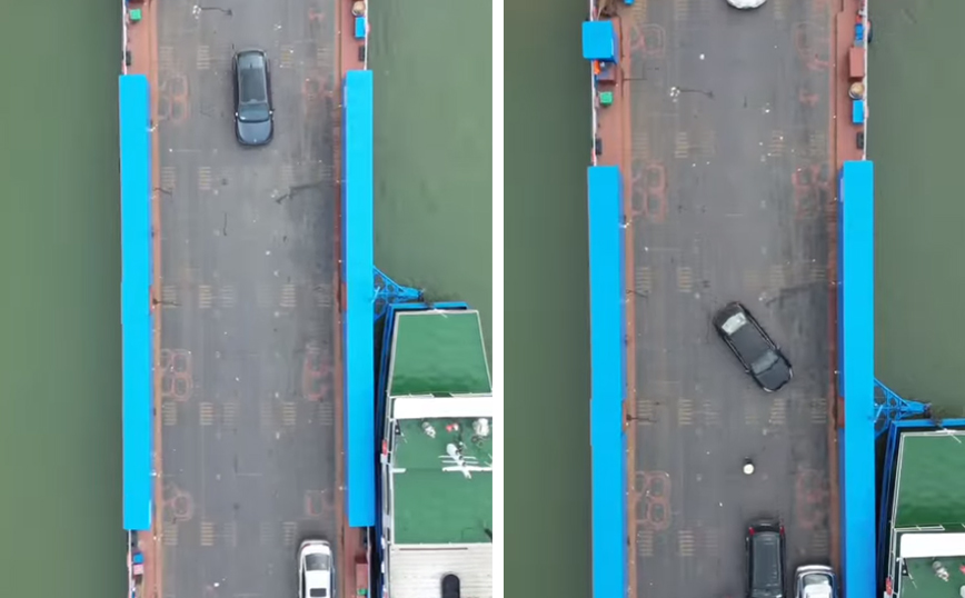 Κάπως έτσι μοιάζει το «γέμισμα» ενός ferry boat από ψηλά
