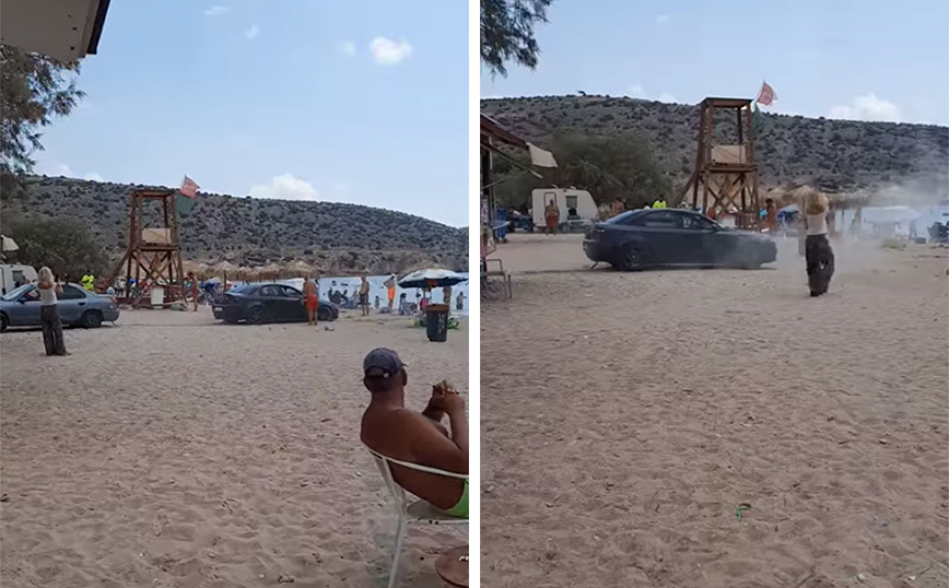 Απίστευτο παρκάρισμα σε παραλία της Βάρκιζας: Λουόμενος άφησε το αυτοκίνητό του &#8211; σχεδόν &#8211; πάνω στο κύμα