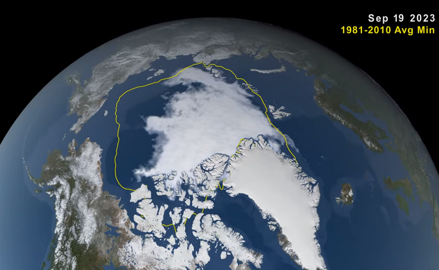 Βίντεο της NASA δείχνει το νέο αρνητικό ρεκόρ στο λιώσιμο των πάγων στην Αρκτική