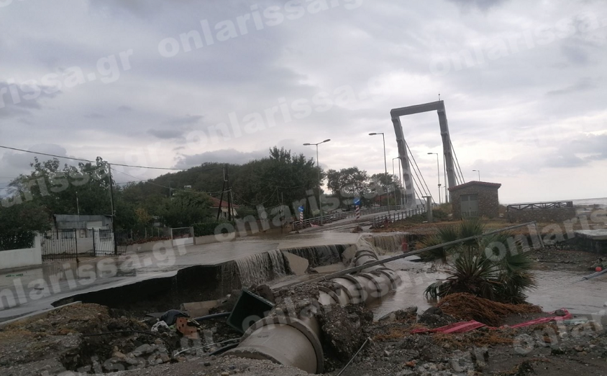 Ασύλληπτες καταστροφές στα παράλια της Λάρισας από την κακοκαιρία Daniel