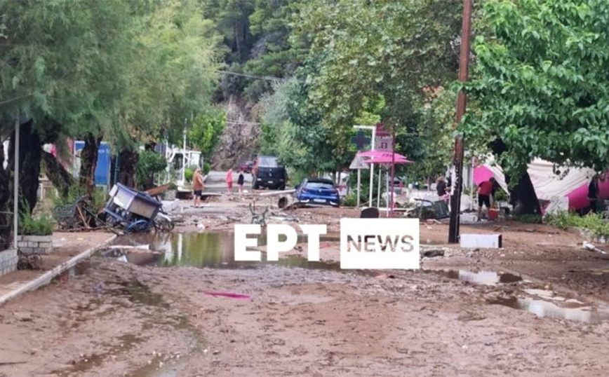 Απόκοσμες εικόνες στη Μηλίνα Πηλίου – Κάτοικοι έχουν εγκλωβιστεί στα σπίτια τους χωρίς ρεύμα και νερό