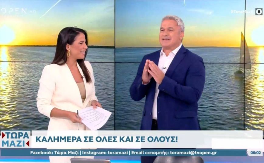 Το καλωσόρισμα της Ευλαμπίας Ρέβη στον Σπύρο Χαριτάτο – «Σε ευχαριστώ γιατί στους τίτλους είναι μπροστά το όνομά μου»