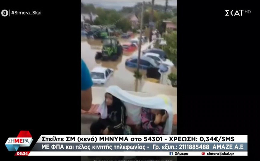 Βίντεο από τις δραματικές ώρες στον Κοσκινά &#8211; Ανέβηκαν στην ταράτσα για να σωθούν