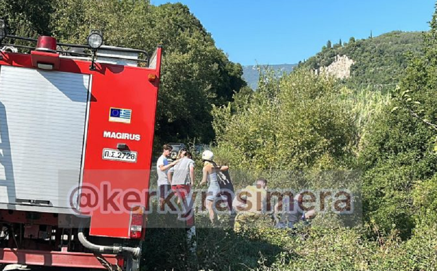 Τροχαίο με δύο τουρίστες στην Κέρκυρα: Γουρούνα έπεσε στο γκρεμό