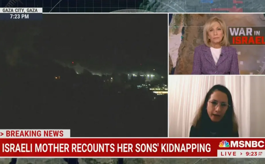 To on air ξέσπασμα μαμάς που απήγαγαν τα δύο παιδιά της όταν τη ρωτούν για τα αντίποινα του Ισραήλ στη Γάζα