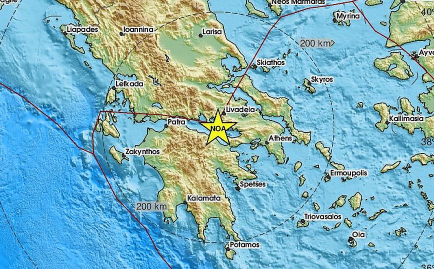 Σεισμός στον Κορινθιακό Κόλπο – Κοντά στο Ξυλόκαστρο το επίκεντρό του