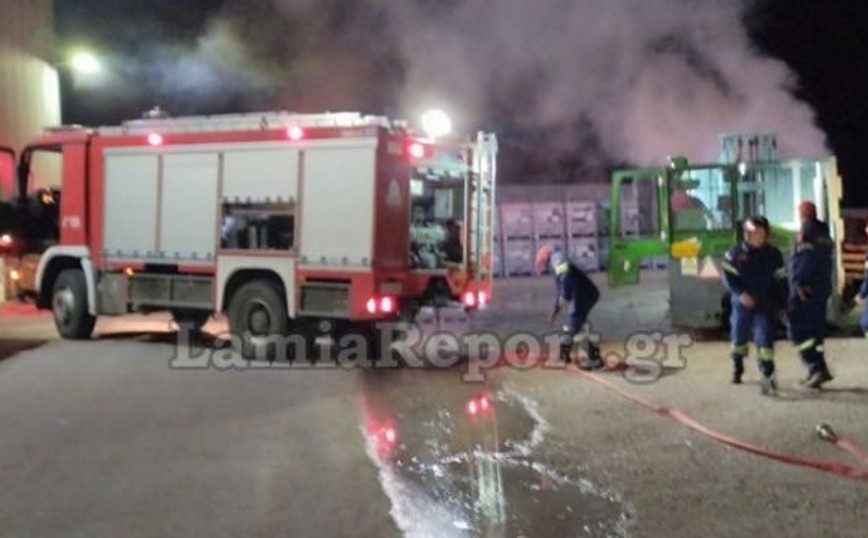 Φωτιά σε κοντέινερ στη ΒΙ.ΠΕ. Λαμίας