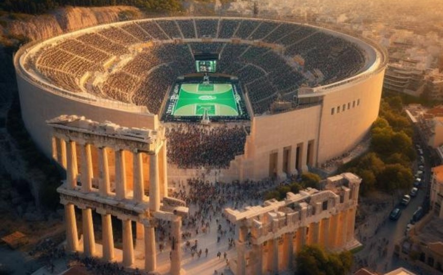 Euroleague: Έτσι θα ήταν τα γήπεδα των Παναθηναϊκού και Ολυμπιακού με βάση τα μνημεία των πόλεών τους