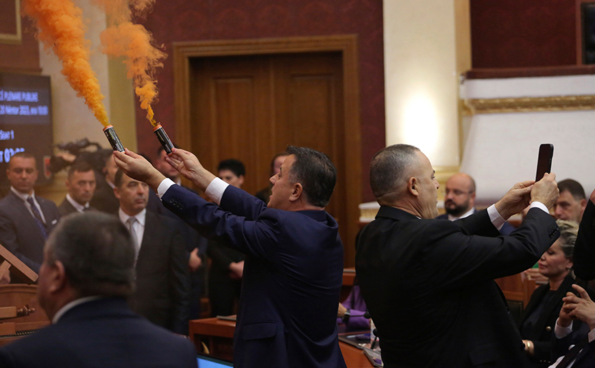 Διαμαρτυρία στην Αλβανία Διαμαρτυρία στην Αλβανία