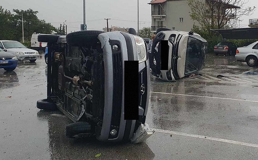 Ανεμοστρόβιλος αναποδογύρισε αυτοκίνητα και ξήλωσε σκεπές στην Ξάνθη