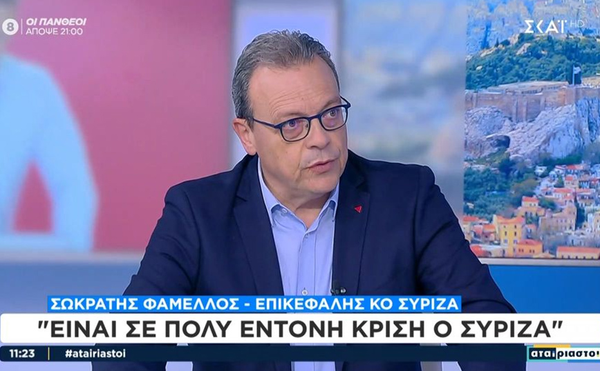 Φάμελλος: Ο ΣΥΡΙΖΑ είναι σε έντονη κρίση, η ευθύνη της ενότητας είναι σε όλους