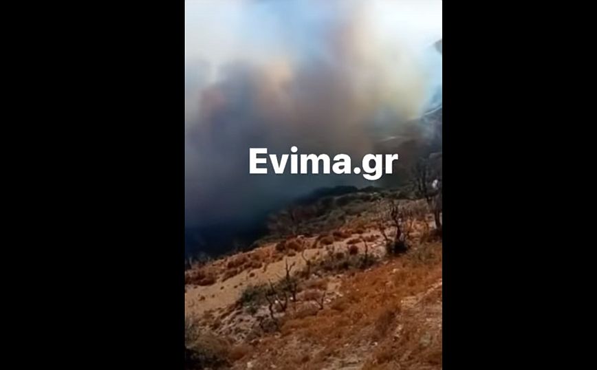 Μεγάλη φωτιά στην Εύβοια &#8211; Εκκενώνεται το χωριό Αμυγδαλιά