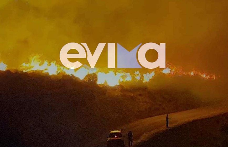 Ολονύχτια μάχη με τις φλόγες στην Κάρυστο – Συνεχείς αναζοπυρώσεις στον Καβοντόρο