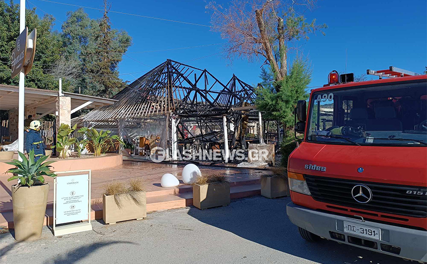 Στάχτη έγινε ταβέρνα στο Μαράθι Χανιών – Καταστράφηκε όλο το υπαίθριο τμήμα της