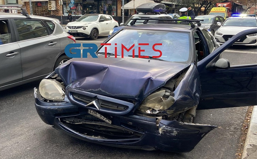 Tρία τροχαία και τέσσερις τραυματίες μέσα σε μισή ώρα στη Θεσσαλονίκη &#8211; Καραμπόλα στην Τσιμισκή