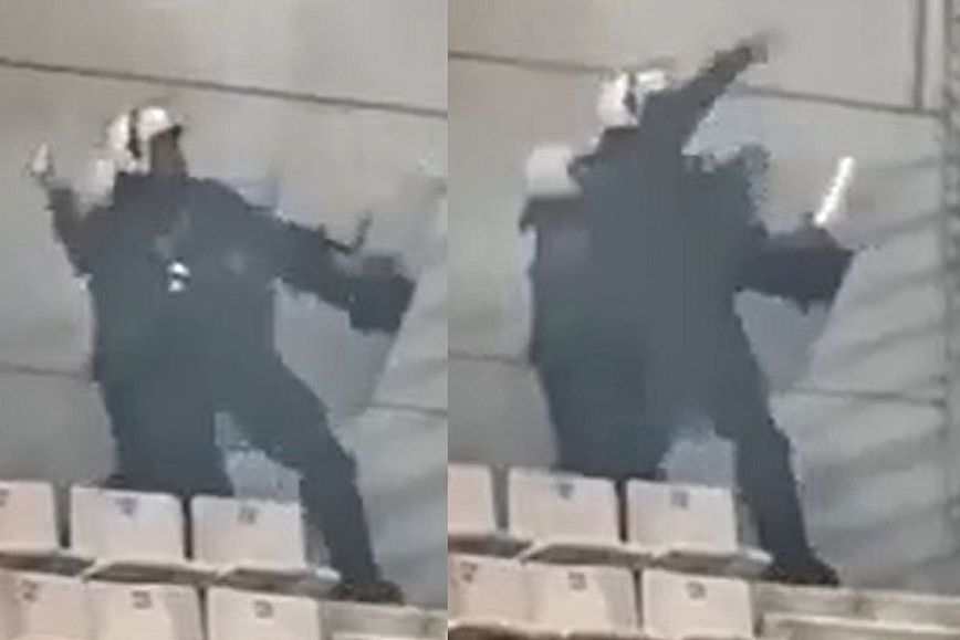Βόλος &#8211; Ολυμπιακός: Δείτε βίντεο με αστυνομικό που φαίνεται να πετάει δακρυγόνο προς την εξέδρα