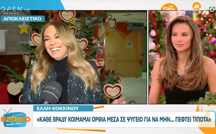 Η Έλλη Κοκκίνου μπαίνει… στο ψυγείο κάθε βράδυ – «Κοιμάμαι εκεί όρθια για να μην πέφτει τίποτα»