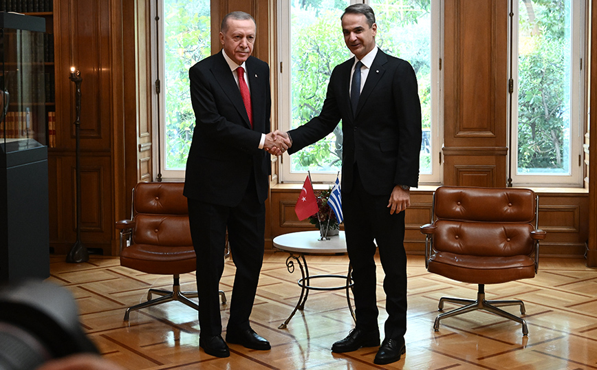 Κυριάκος Μητσοτάκης - Ρετζέπ Ταγίπ Ερντογάν Κυριάκος Μητσοτάκης - Ρετζέπ Ταγίπ Ερντογάν