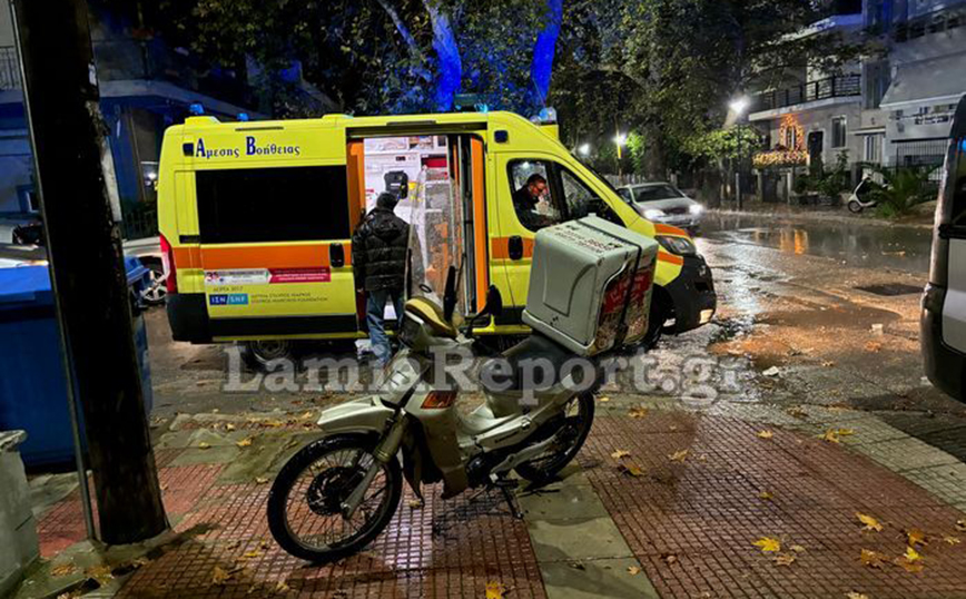 Τροχαίο με οδηγό ντελίβερι στα Γαλανέικα της Λαμίας