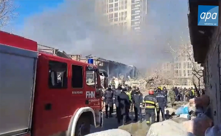 Έξι νεκροί από έκρηξη και πυρκαγιά σε αποθήκη εμπορευμάτων στο Μπακού του Αζερμπαϊτζάν