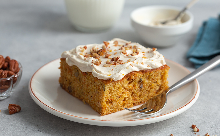 Συνταγή για υγιεινό carrot cake