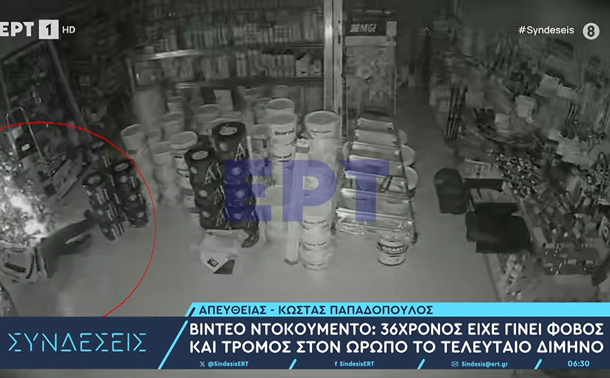 Βίντεο – ντοκουμέντο με 36χρονο διαρρήκτη που ξάφριζε καταστήματα, εκκλησίες και σχολεία στον Ωρωπό