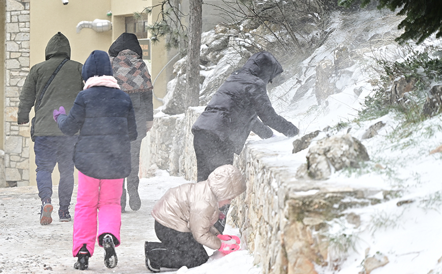 Χιονόπτωση στην Πάρνηθα Χιονόπτωση στην Πάρνηθα