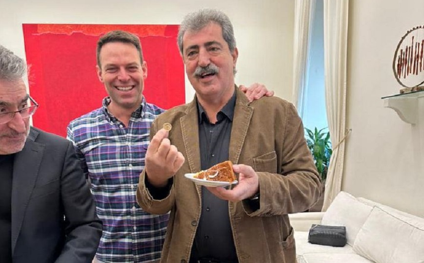 Έκοψε πίτα το προεδρείο της ΚΟ του ΣΥΡΙΖΑ – Στον Παύλο Πολάκη το φλουρί